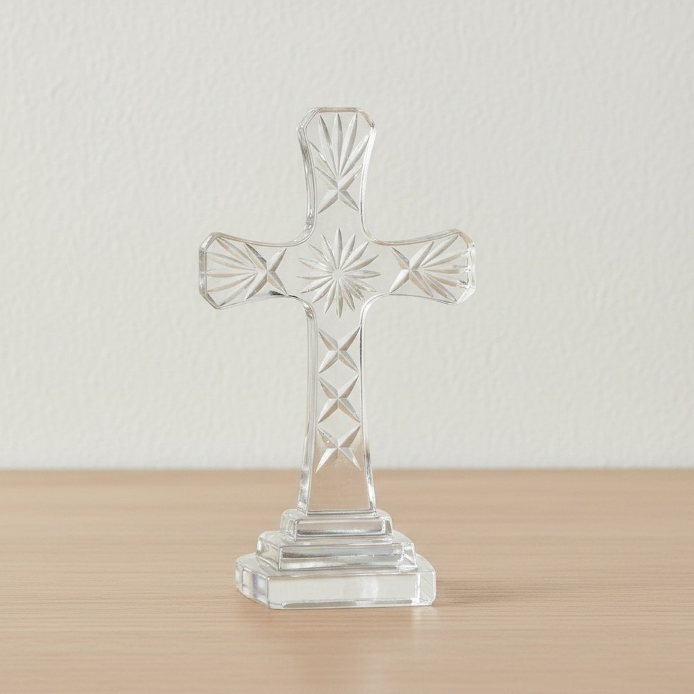 Marquis by Waterford Crystal Cross Standing Figurine 8 Inch Religious Decor